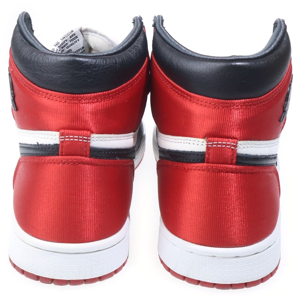 NIKE(ナイキ) WMNS AIR JORDAN 1 RETRO HIGH SATIN BLACK TOE CD0461-016 ウィメンズ エアジョーダン1 サテンブラックトゥ ハイカットスニーカー US W8.5/25.5cm レディース