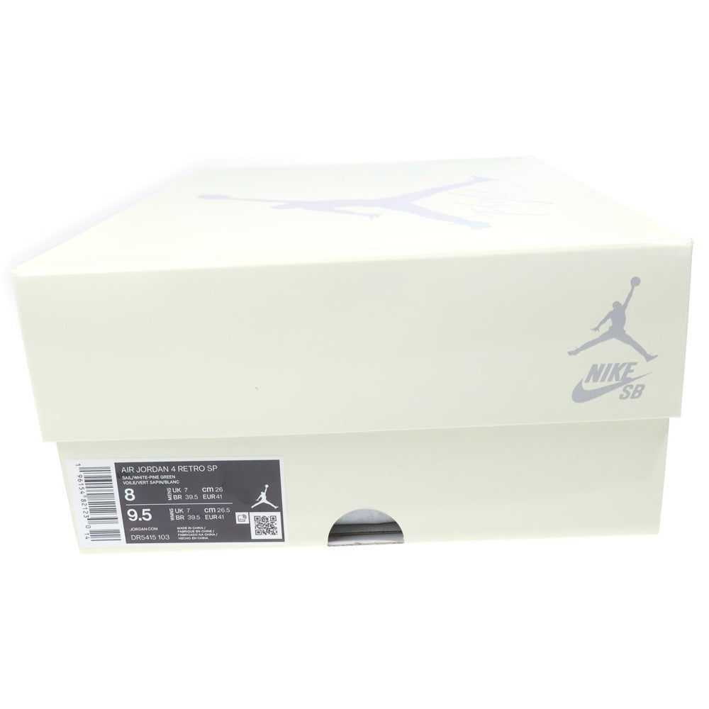 NIKE(ナイキ) AIR JORDAN 4 RETRO SP PINE GREEN DR5415-103 エアジョーダン4 レトロ P パイングリーン ハイカットスニーカー ホワイト/グリーン US8/26cm