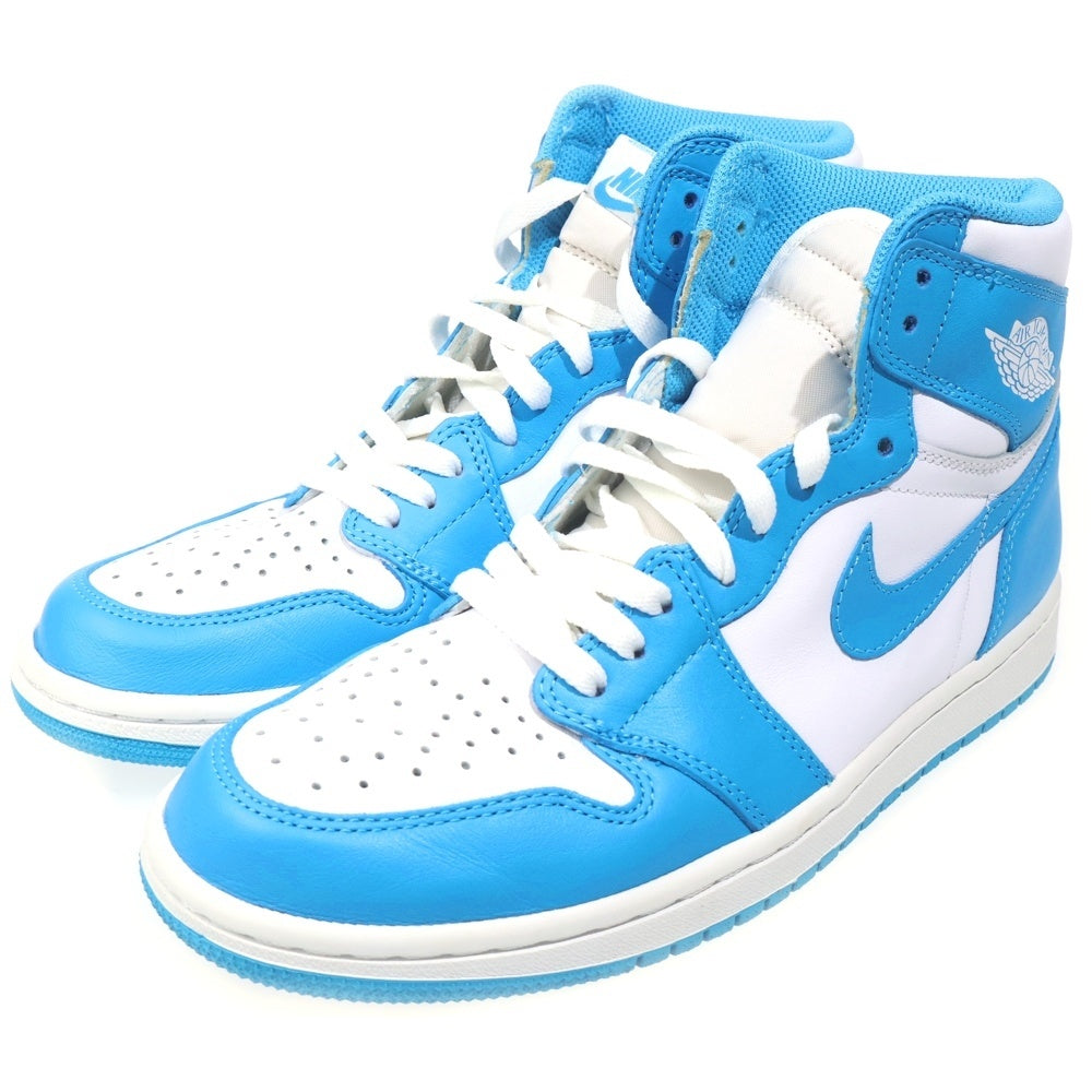 NIKE(ナイキ) AIR JORDAN1 RETRO HIGH UNC 555088-117 ジョーダン1 ノースカロライナ ハイカットスニーカー ライトブルー/ホワイト US8/26cm