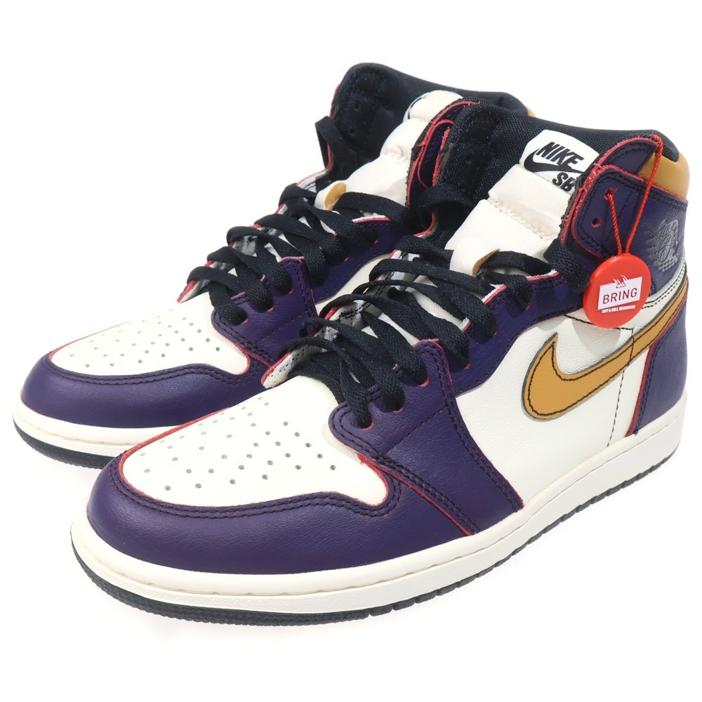 NIKE SB(ナイキエスビー) AIR JORDAN 1 HIGH OG DEFIANT LA TO CHICAGO CD6578-507 エアジョーダン1 エルエートゥーシカゴ ハイカットスニーカー ホワイト/パープル US8/26cm