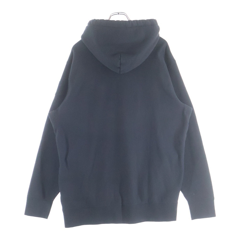 MONCLER(モンクレール) GENIUS MAGLIA CON CAPPUCCIO 裏起毛ロゴワッペン スウェットプルオーバーパーカー フーディ ブラック G20928G00006
