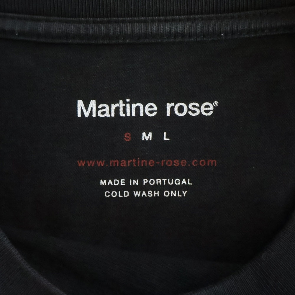 MARTINE ROSE(マーティンローズ) バックロゴプリント 半袖シャツ カットソー ブラック