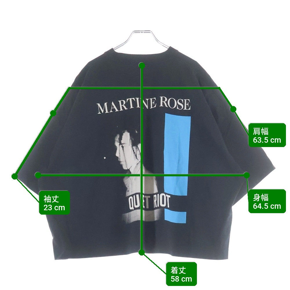 MARTINE ROSE(マーティンローズ) バックロゴプリント 半袖シャツ カットソー ブラック