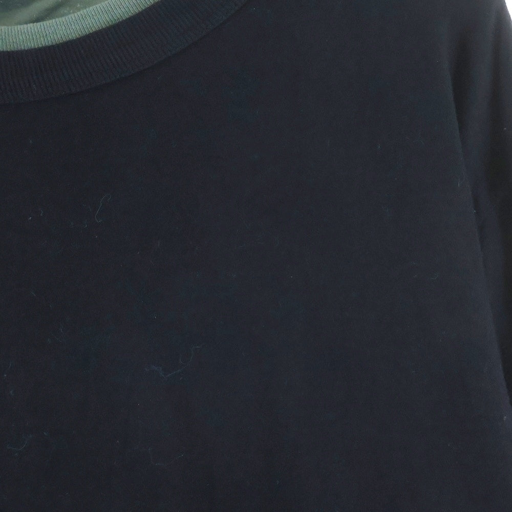 DRIES VAN NOTEN(ドリスヴァンノッテン) レイヤードロングスリーブTシャツ 長袖 カットソー コットン ブラック/グリーン