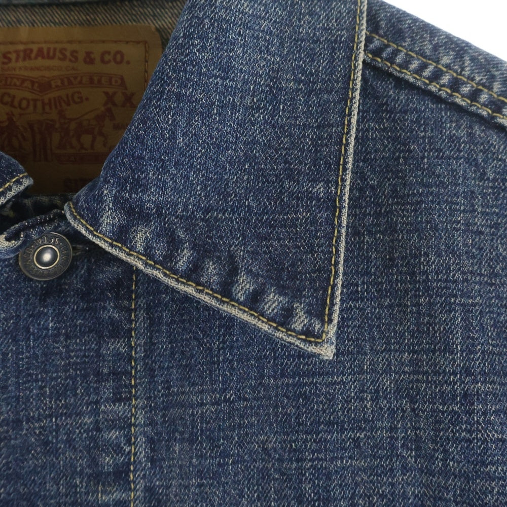 Levi's(リーバイス) 90S VINTAGE ヴィンテージ 復刻 3nd 日本製 BIG E 両面ダブ デニム トラッカー ジャケット インディゴ 71557‐0214