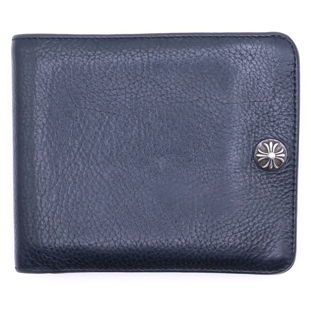 CHROME HEARTS(クロムハーツ) 1SNAP 1スナップ クロス ボールボタン レザーウォレット 財布 ブラック BCA361