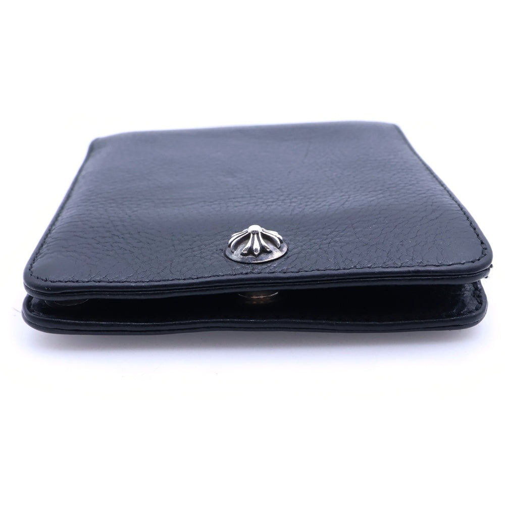 CHROME HEARTS(クロムハーツ) 1SNAP 1スナップ クロス ボールボタン レザーウォレット 財布 ブラック BCA361