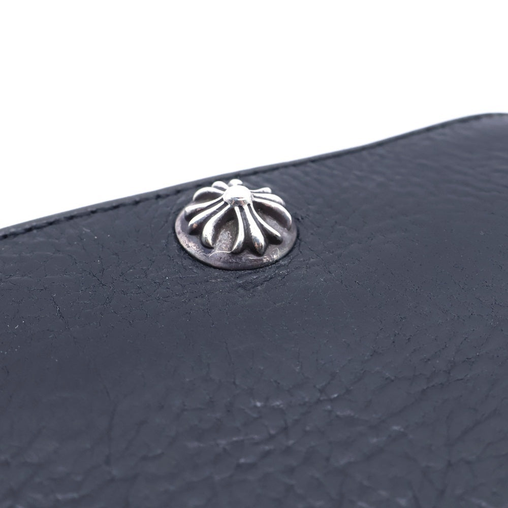 CHROME HEARTS(クロムハーツ) 1SNAP 1スナップ クロス ボールボタン レザーウォレット 財布 ブラック BCA361
