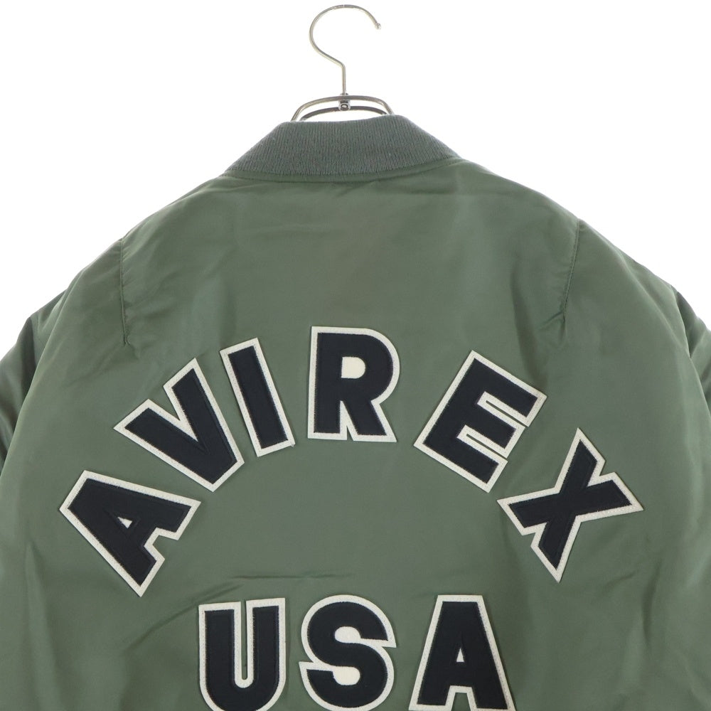 AVIREX(アヴィレックス) COMMERCIAL LOGO MA-1 JACKET コマーシャルロゴ ボンバージャケット グリーン 783-5952036