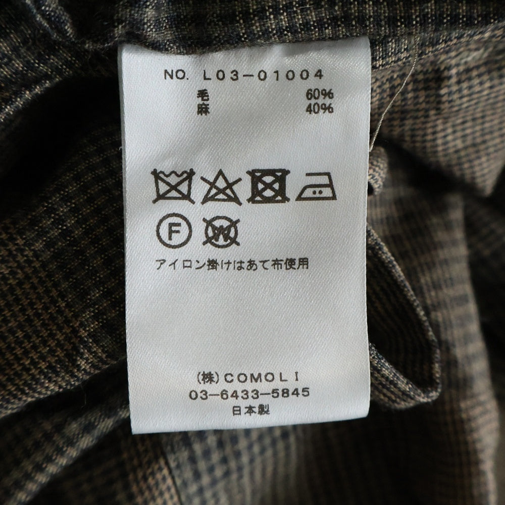 COMOLI(コモリ) 17AW ウールラミーチェックジャケット L03-01004