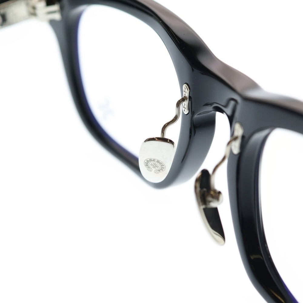 CHROME HEARTS(クロムハーツ) BAGGINS サイドフレアニーテンプルサングラス クリアフレーム アイウェア メガネ 眼鏡 ブラック/シルバー