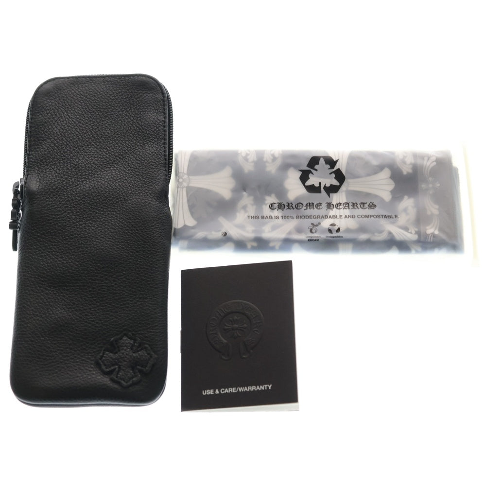 CHROME HEARTS(クロムハーツ) BAGGINS サイドフレアニーテンプルサングラス クリアフレーム アイウェア メガネ 眼鏡 ブラック/シルバー