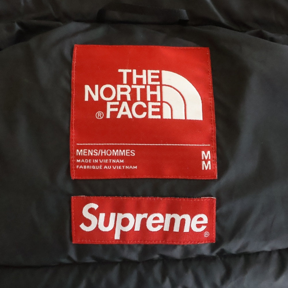 SUPREME(シュプリーム) 19AW ×THE NORTH FACE Paper Print Nuptse Jacket ザ ノースフェイス ペーパープリント ヌプシ ナイロン ダウンジャケット グレー ND91806I