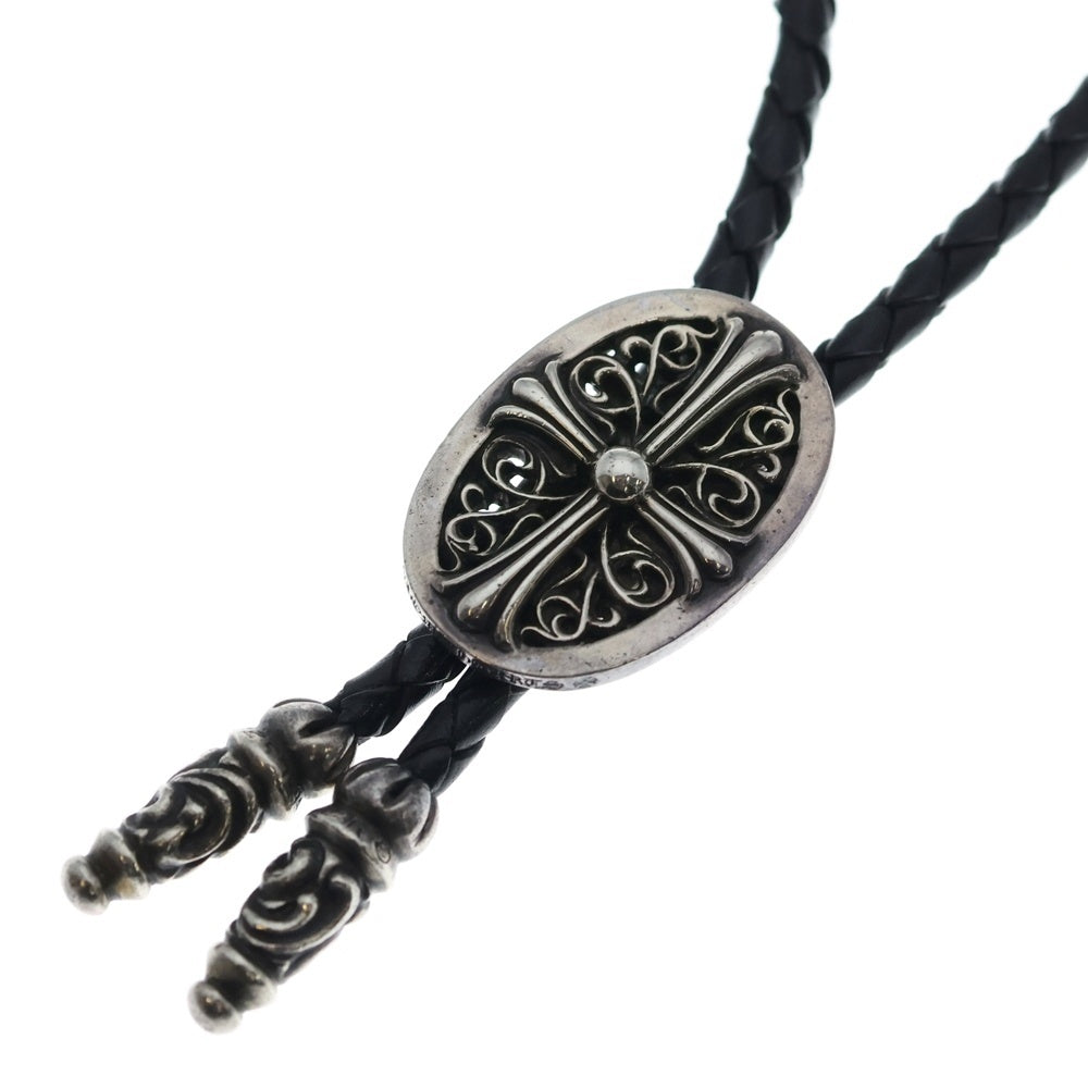 CHROME HEARTS(クロムハーツ) BOLOTIE OVALTINY タイニークラシックオーバルクロス ループタイ シルバー/ブラック BCA209