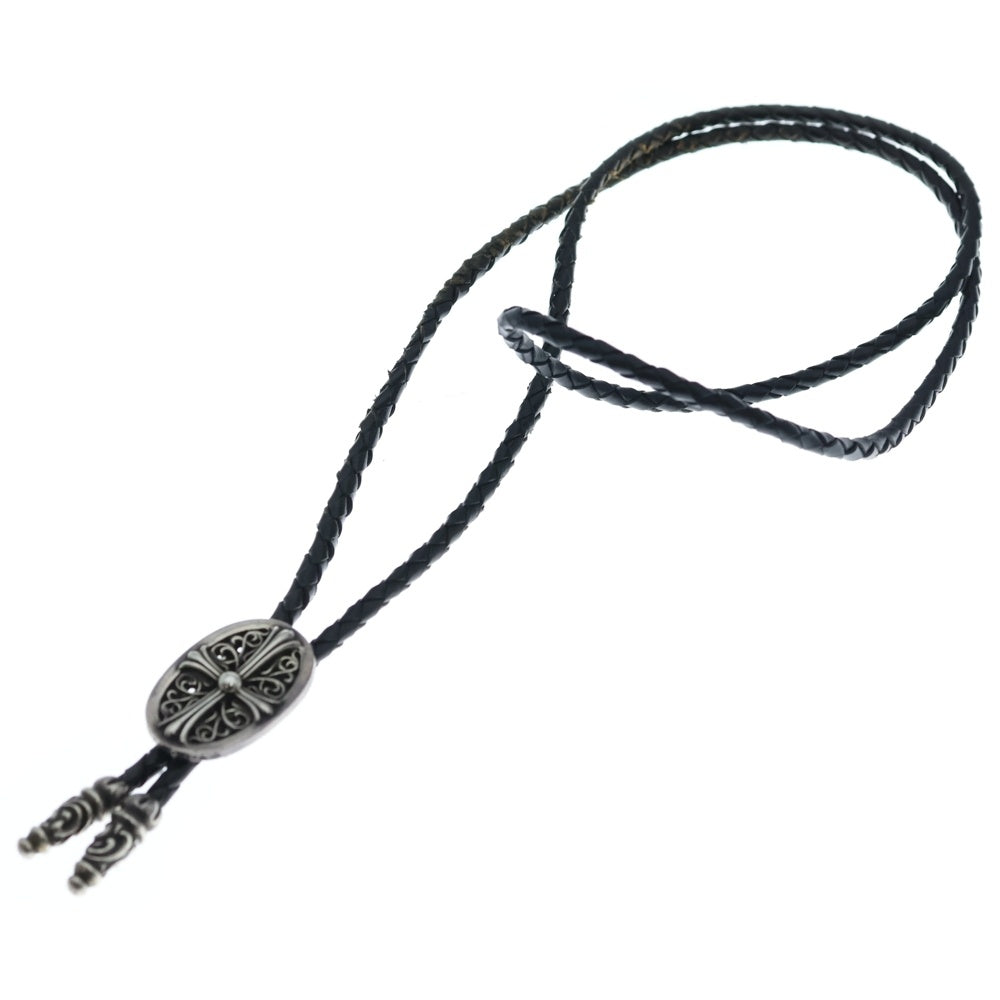 CHROME HEARTS(クロムハーツ) BOLOTIE OVALTINY タイニークラシックオーバルクロス ループタイ シルバー/ブラック BCA209