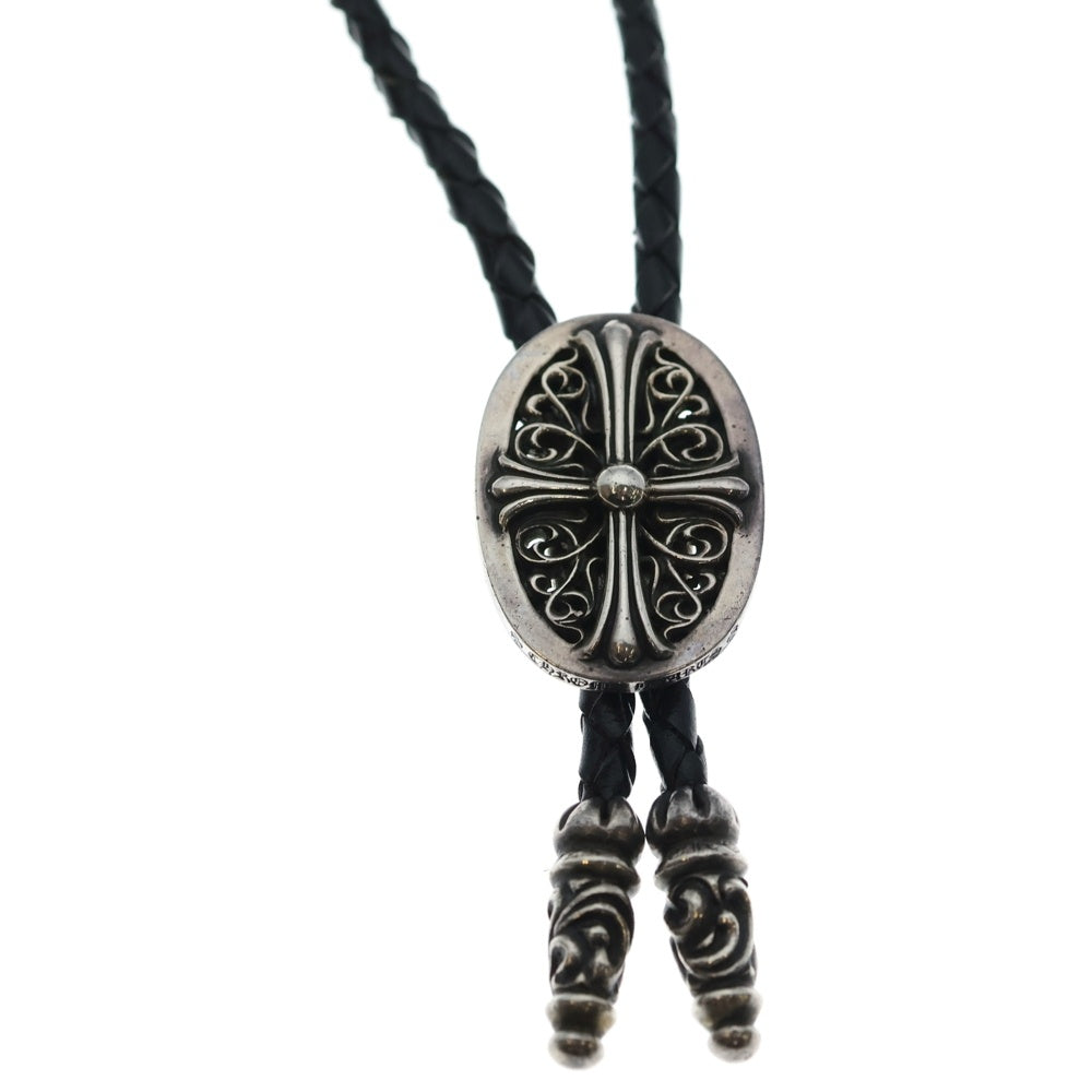 CHROME HEARTS(クロムハーツ) BOLOTIE OVALTINY タイニークラシックオーバルクロス ループタイ シルバー/ブラック BCA209