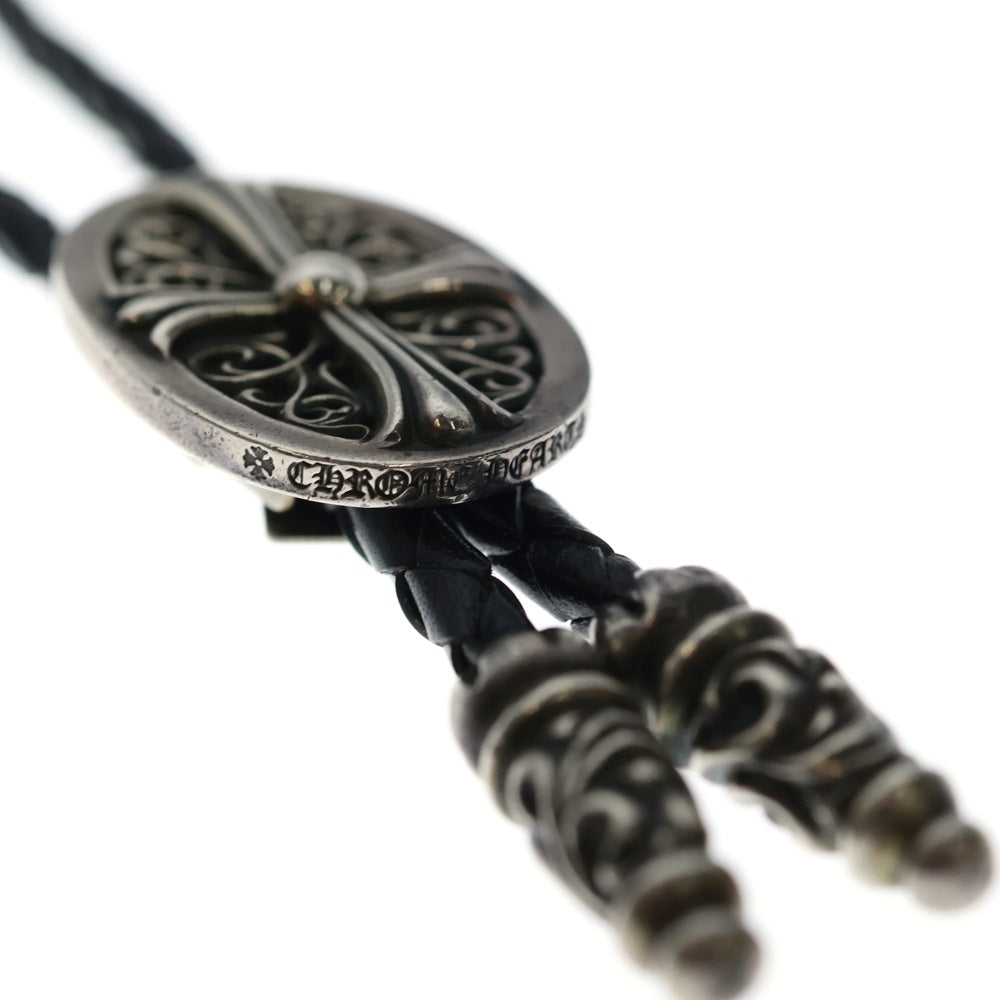CHROME HEARTS(クロムハーツ) BOLOTIE OVALTINY タイニークラシックオーバルクロス ループタイ シルバー/ブラック BCA209