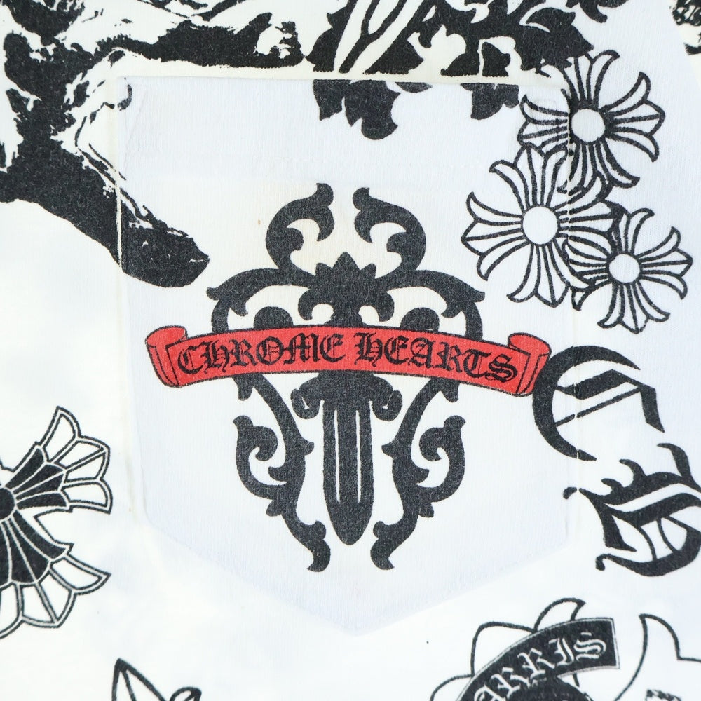 CHROME HEARTS(クロムハーツ) MULTI MOTIF S/S TEE マルチモチーフ 総柄プリント半袖Tシャツ ホワイト
