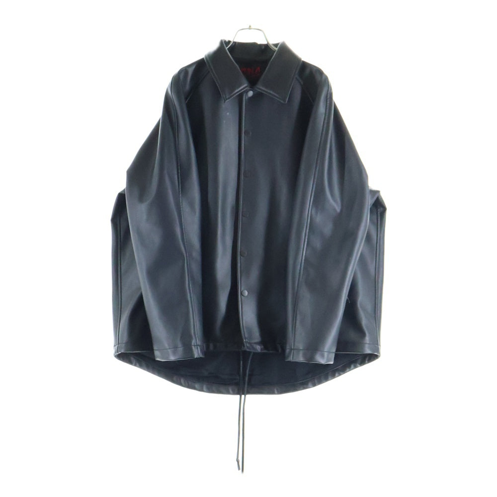 cvtvlist(カタリスト) Fake Leather Coach Jacket フェイクレザー コーチジャケット 2101110103 ブラック