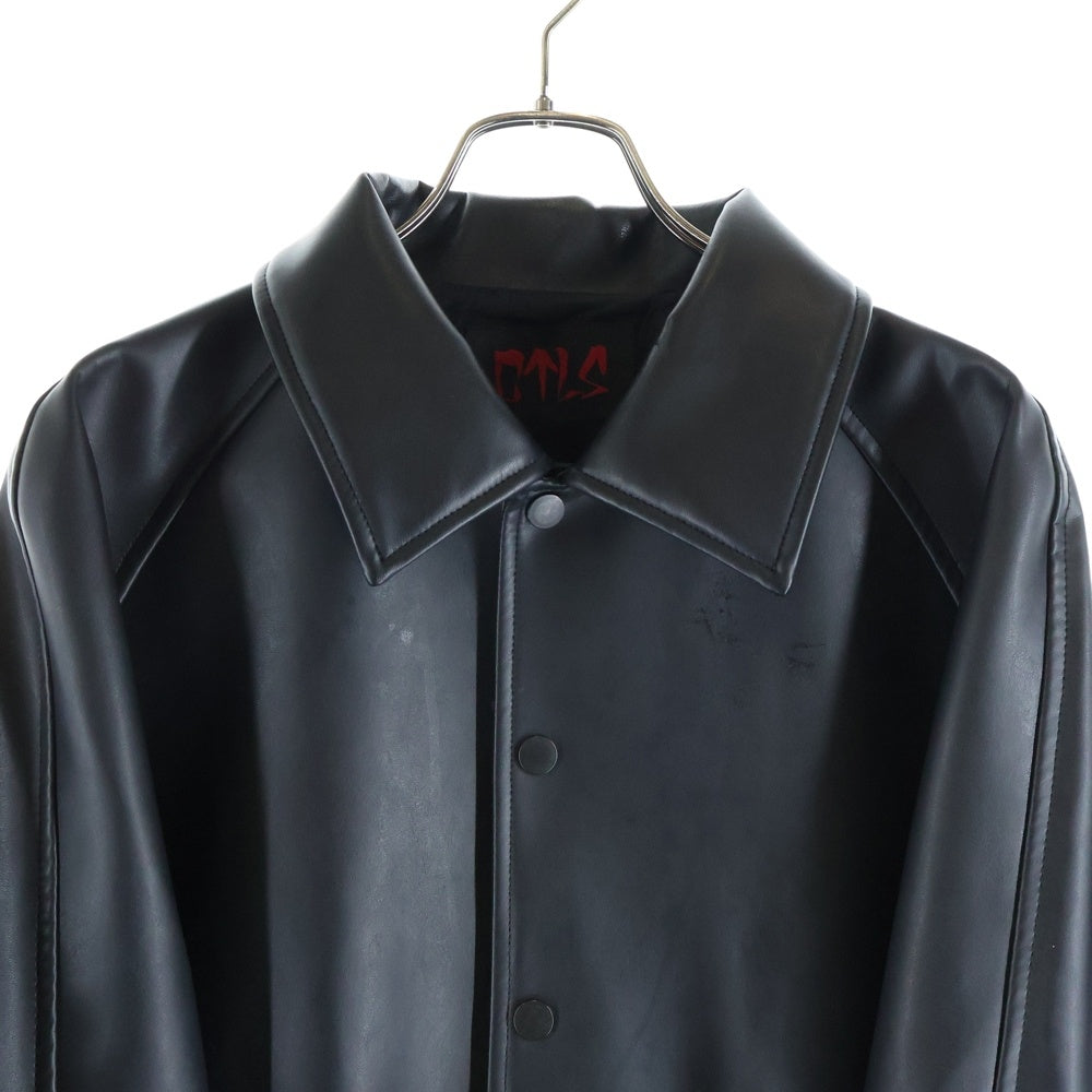 cvtvlist(カタリスト) Fake Leather Coach Jacket フェイクレザー コーチジャケット 2101110103 ブラック