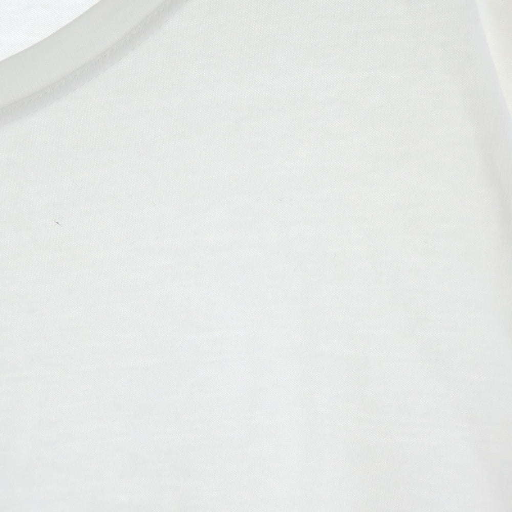 GREG LAUREN(グレッグローレン) Graphic Print Crew Neck T-Shirt ポール&シャーク グラフィックプリントクルーネック 半袖Tシャツ カットソー ホワイト