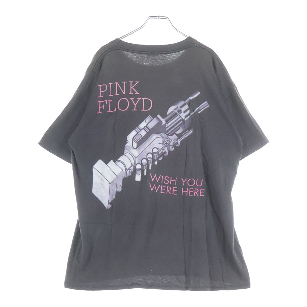 VINTAGE(ヴィンテージ) 90's PINK FLOYD WISH YOU WERE HERE ピンクフロイド 両面プリントロゴ 半袖Tシャツ カットソー ブラック