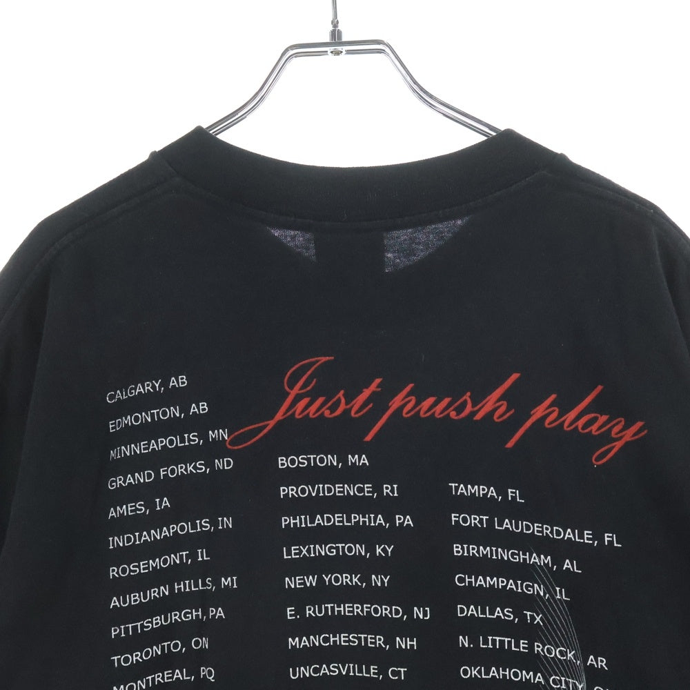 VINTAGE(ヴィンテージ) 00's AERO SMITH SORAYAMA JUST PUSH PLAY エアロスミス 空山 両面プリント 半袖Tシャツ カットソー ブラック