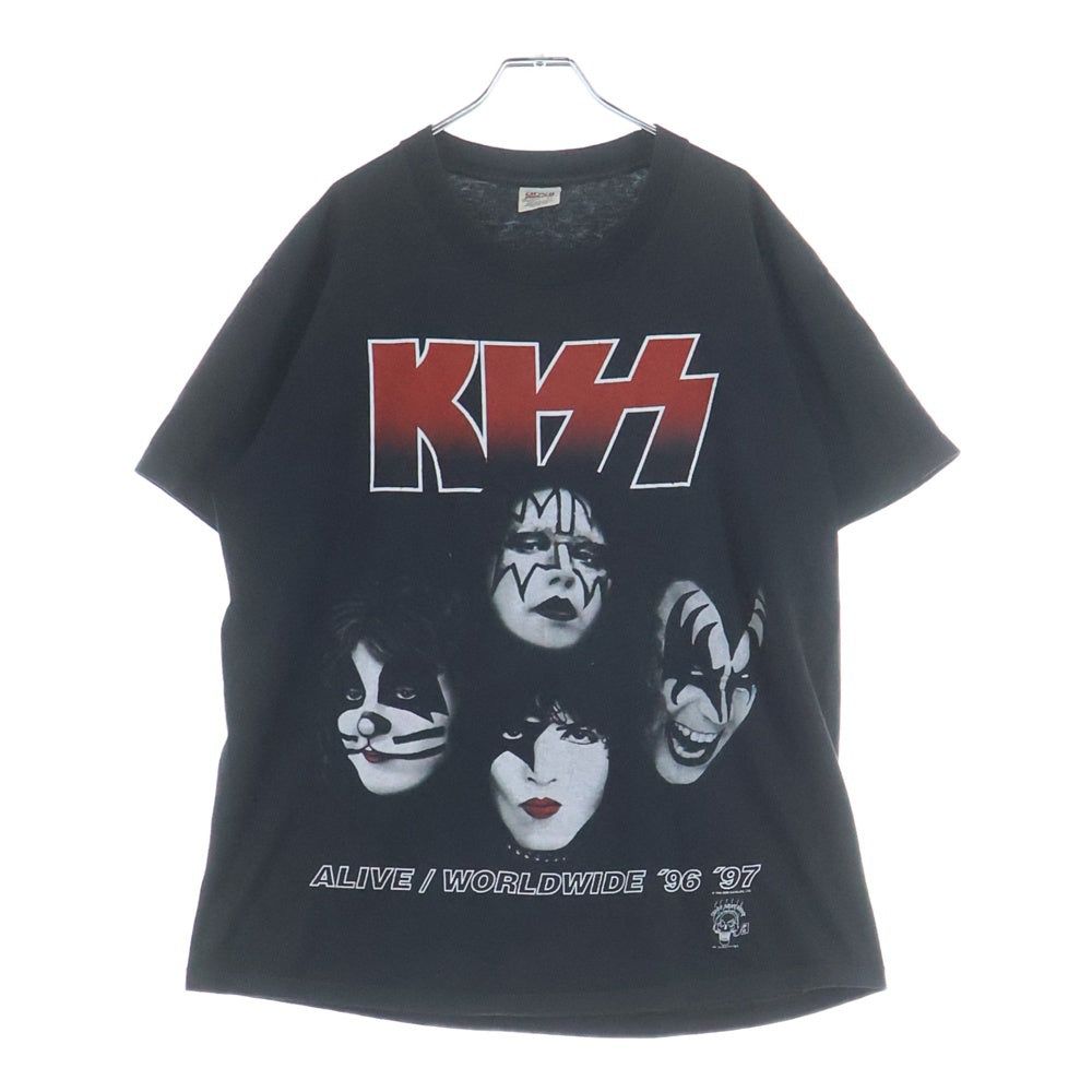 VINTAGE(ヴィンテージ) 90's KISS ALIVE WORLDWIDE TOUR 1996 キッス ツアーTシャツ 半袖 カットソー ブラック