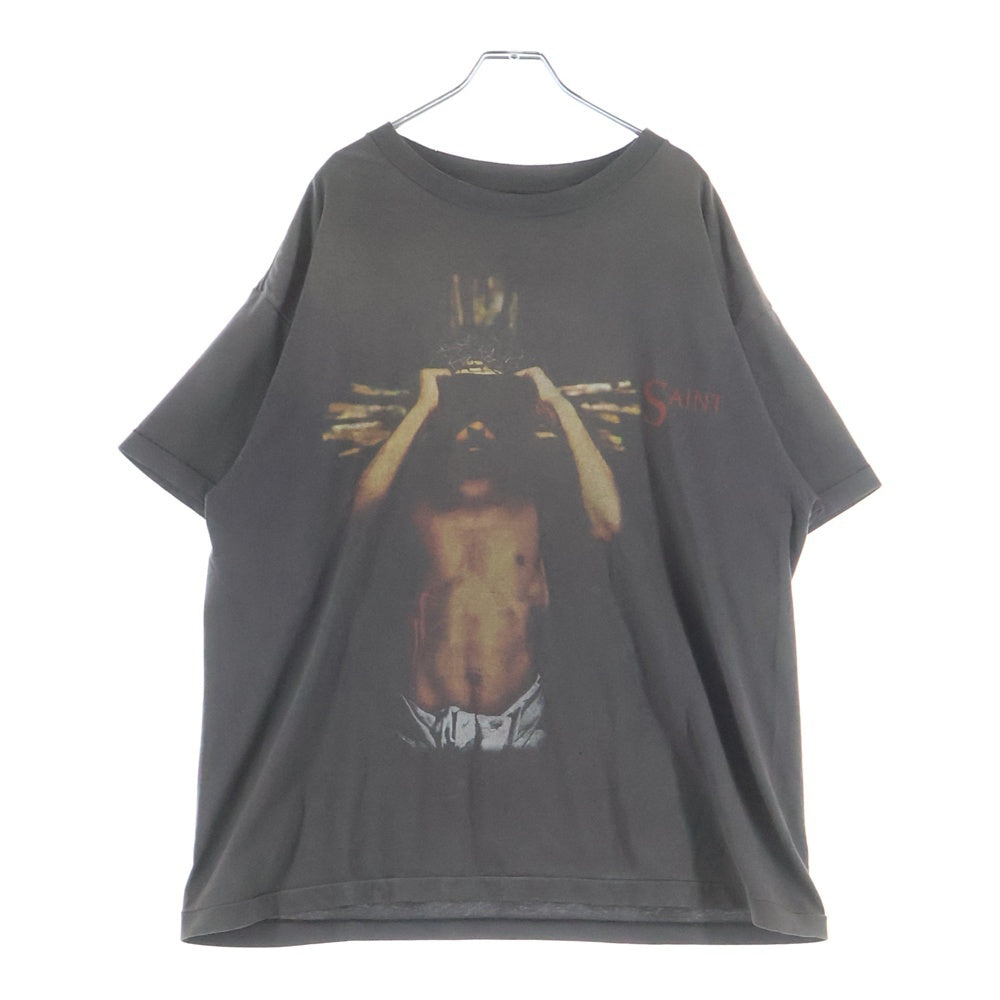SAINT MICHAEL(セントマイケル) 23SS SS TEE WE LIVE HELL 半袖Tシャツ カットソー ブラック SM-A23-0000-002