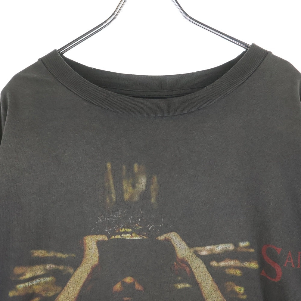 SAINT MICHAEL(セントマイケル) 23SS SS TEE WE LIVE HELL 半袖Tシャツ カットソー ブラック SM-A23-0000-002