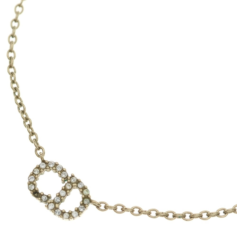 Christian Dior(クリスチャンディオール) CLAIR D LUNE ラインストーン チェーンネックレス レディース ゴールド
