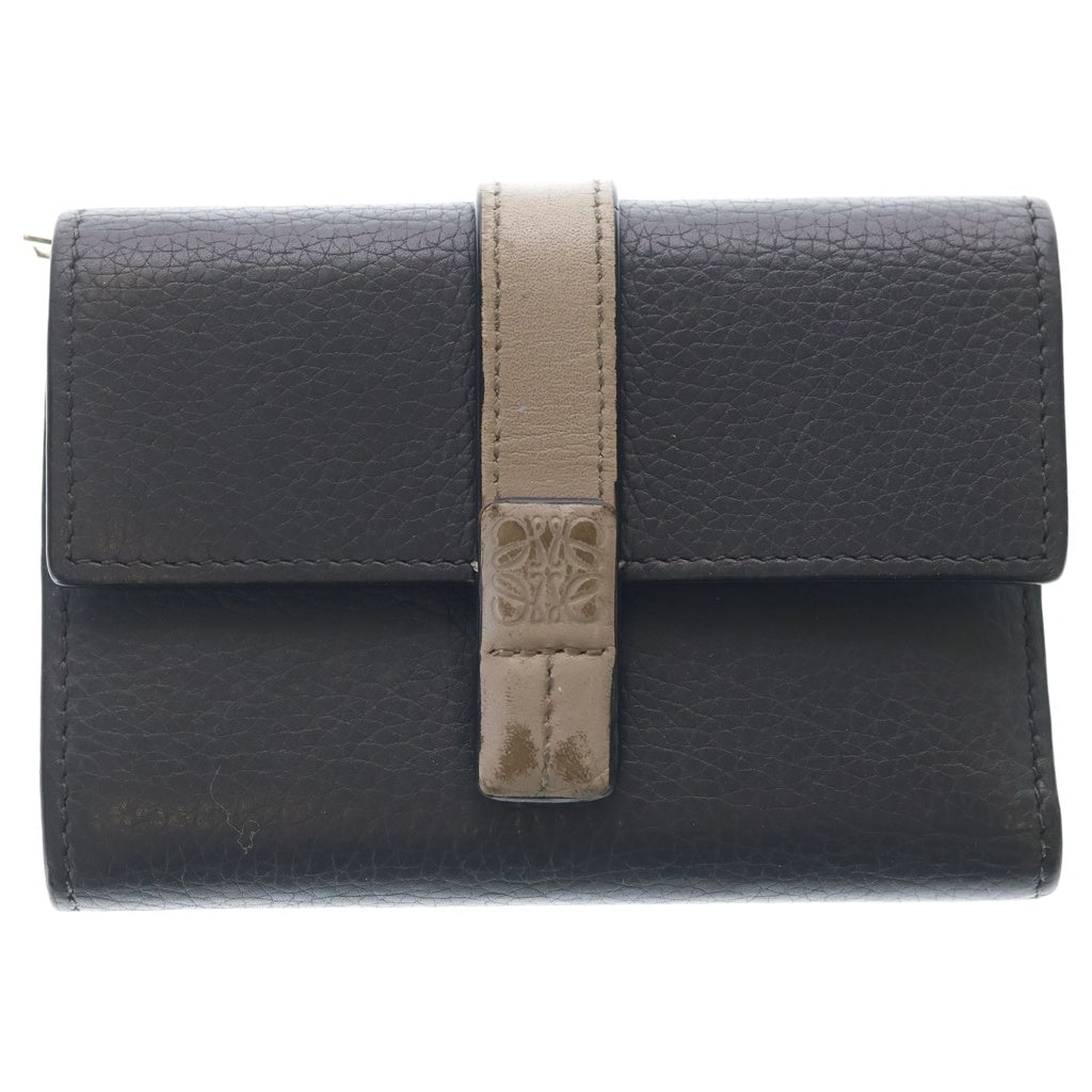 LOEWE(ロエベ) バーティカル ウォレット スモール 三つ折り財布 グレー レディース