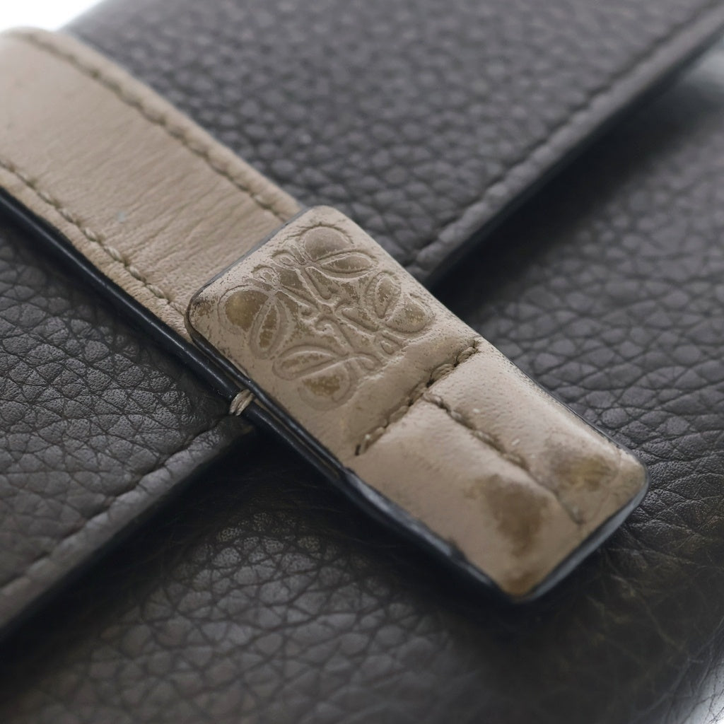 LOEWE(ロエベ) バーティカル ウォレット スモール 三つ折り財布 グレー レディース
