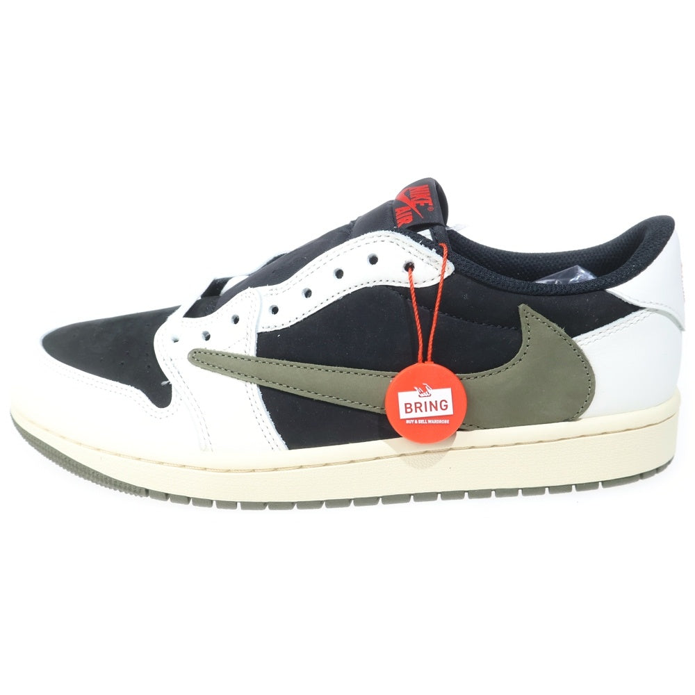 NIKE(ナイキ) ×TRAVIS SCOTT WMNS AIR JORDAN 1 LOW OG Medium Olive DZ4137-106 トラヴィススコット エアジョーダン1 ローカットスニーカー ミディアムオリーブ US11/28cm