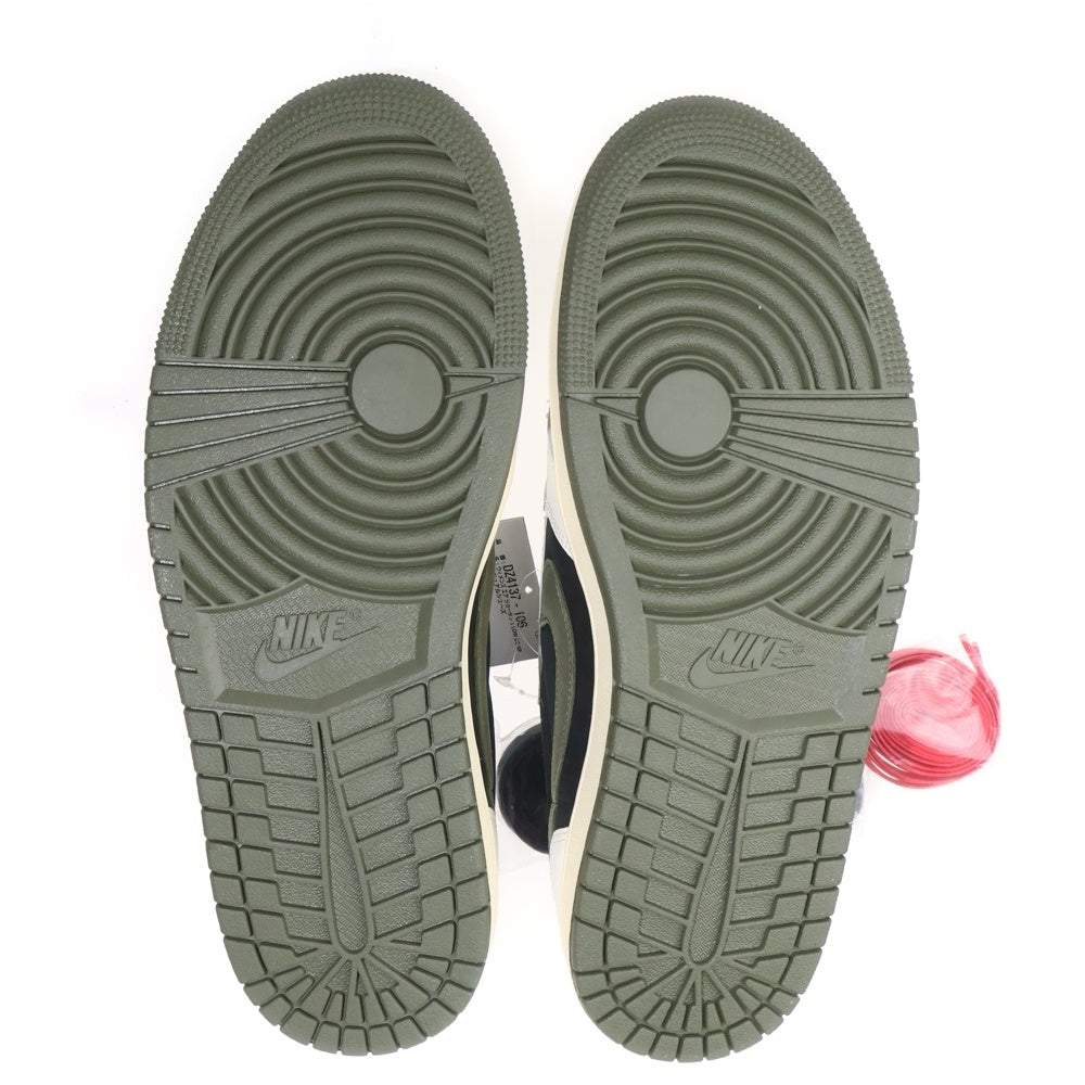 NIKE(ナイキ) ×TRAVIS SCOTT WMNS AIR JORDAN 1 LOW OG Medium Olive DZ4137-106 トラヴィススコット エアジョーダン1 ローカットスニーカー ミディアムオリーブ US11/28cm