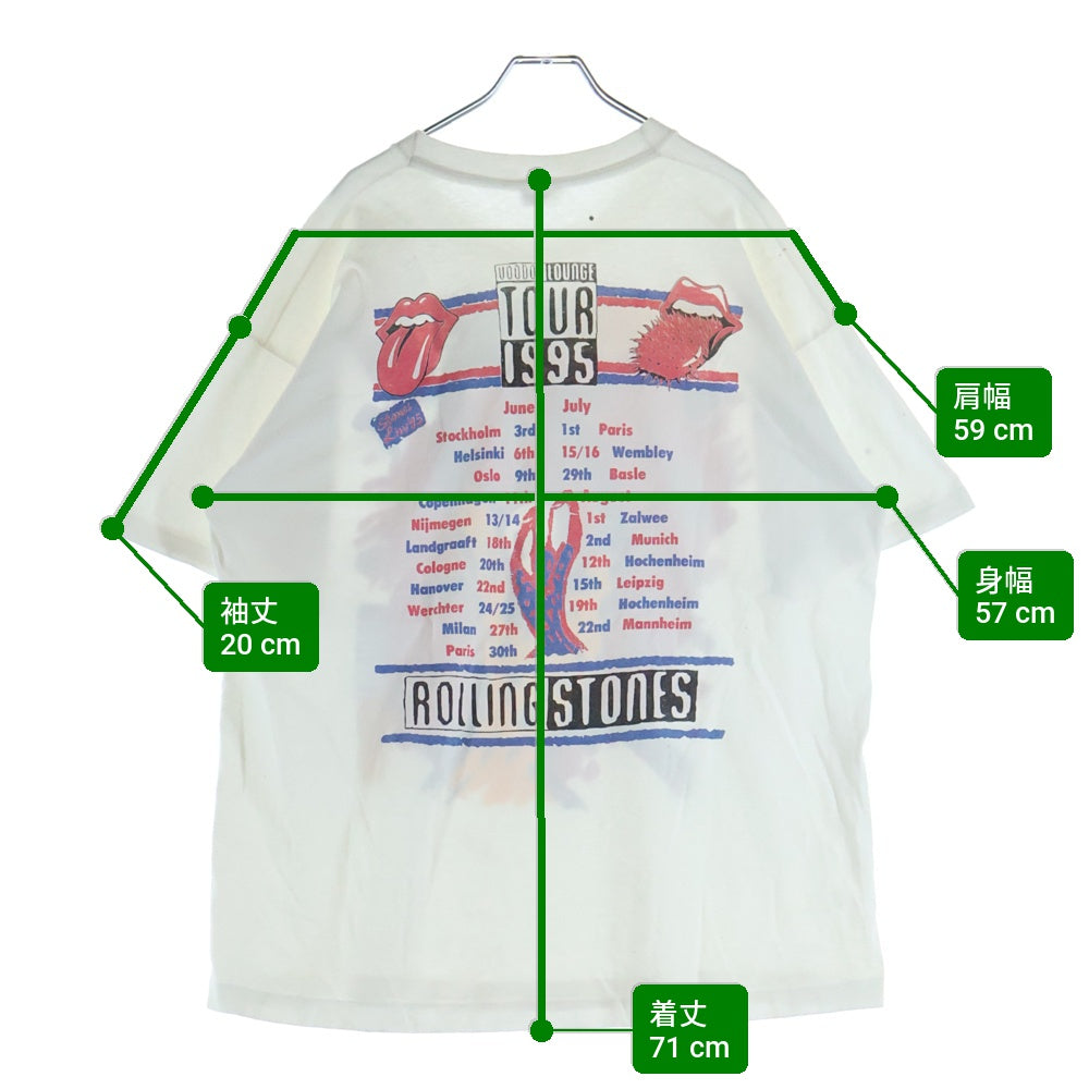 VINTAGE(ヴィンテージ) 90s THE ROLLING STONES VOODOO LOUNGE ローリング ストーンズ ヴードゥー ラウンジ 半袖Tシャツ カットソー ホワイト
