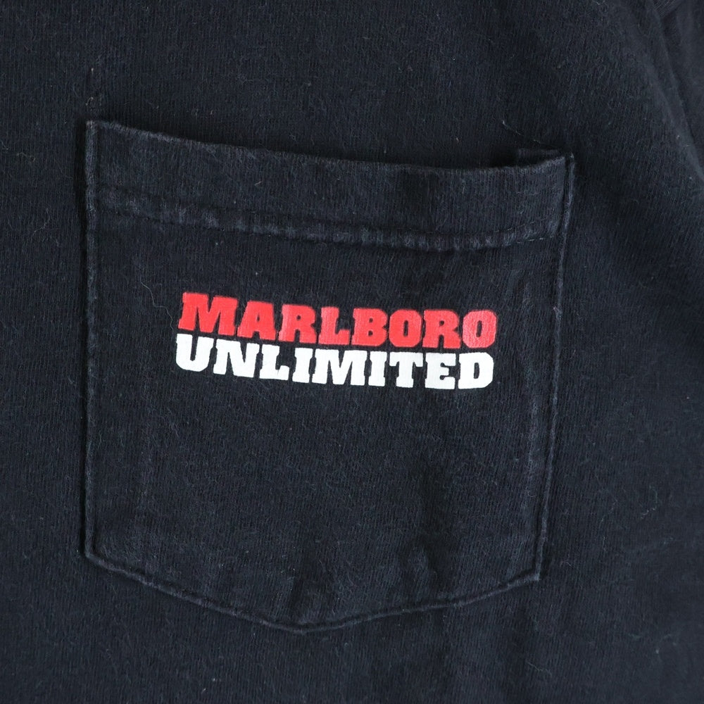VINTAGE(ヴィンテージ) 90s MARLBORO UNLIMITED LIZARD マルボロ アンリミテッド 半袖Tシャツ カットソー ブラック