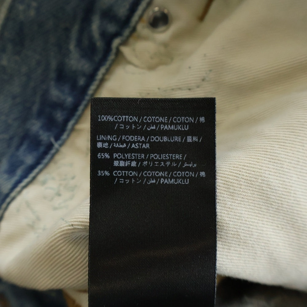 AMIRI(アミリ) クリスタル トリム バンダナ 総柄 デニム ショーツ