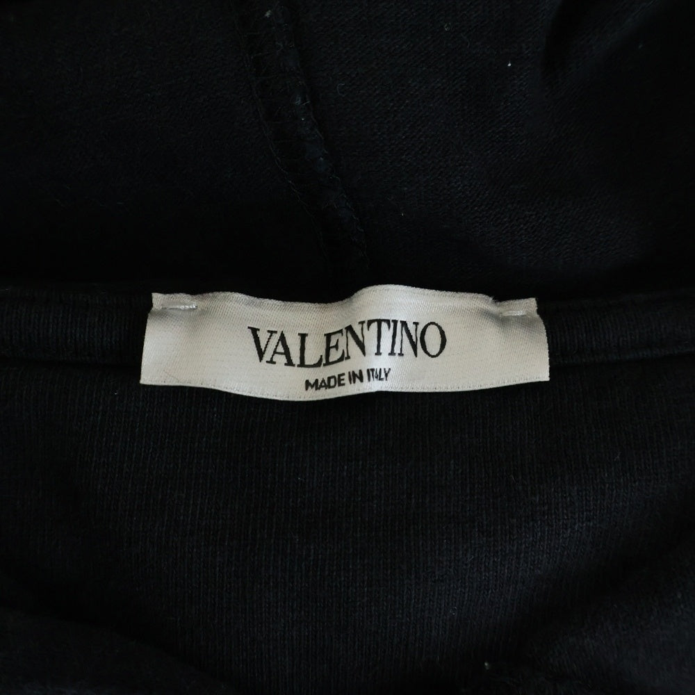 VALENTINO(ヴァレンティノ) 21AW Jupiter Graphic print Cotton jersey Hoody ジュピター グラフィックプリント コットンジャージフーディー プルオーバーパーカー ブラック TV3MF08S60Q