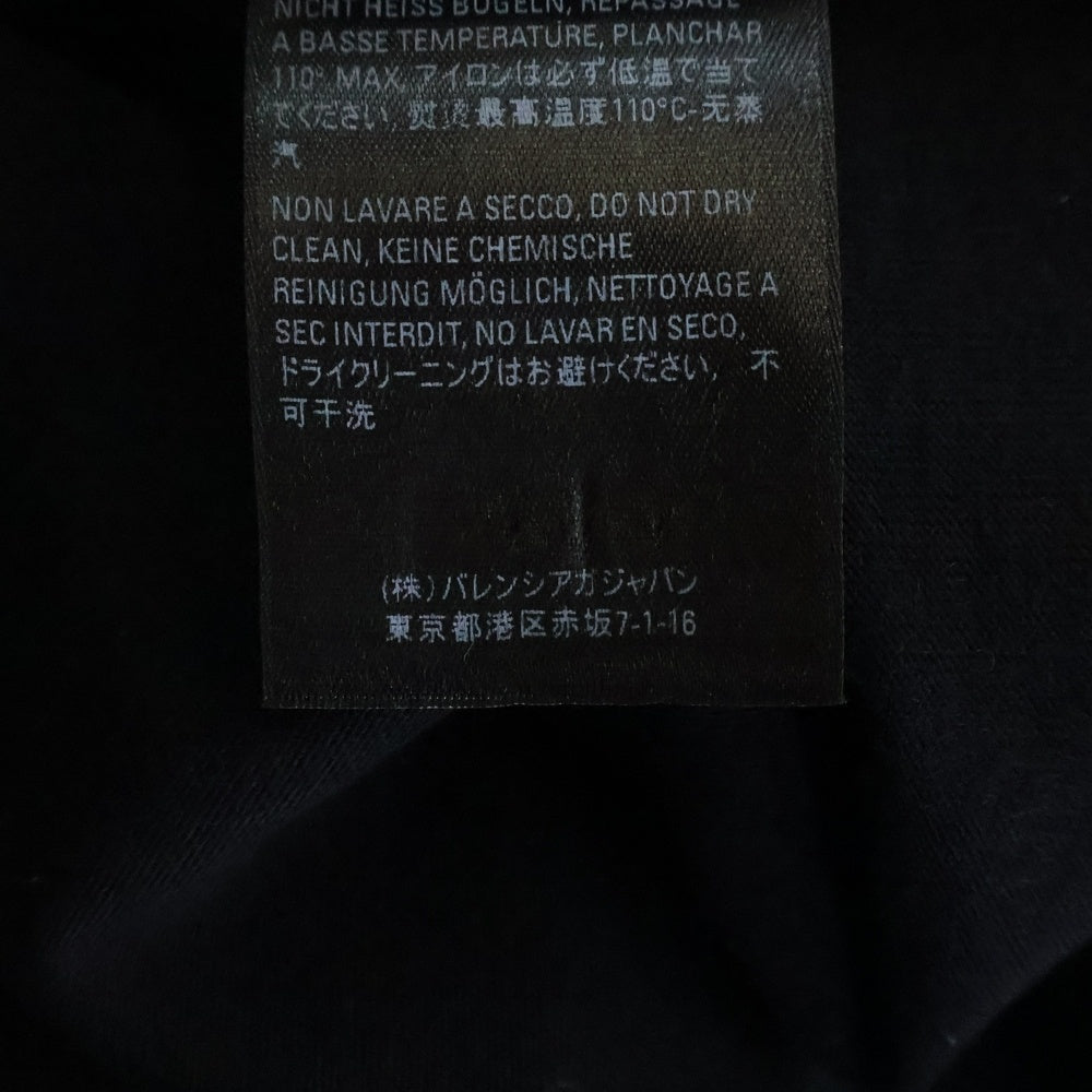 BALENCIAGA(バレンシアガ) 20SS REAL BALENCIAGA T-SHIRTH リアルバレンシアガ フロントプリント半袖Tシャツ カットソー ブラック 612966 TIVA1