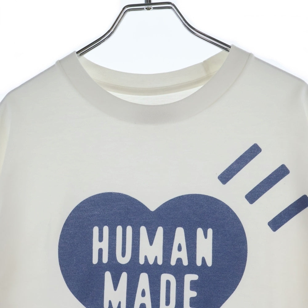 HUMAN MADE(ヒューマンメイド) フロントプリント ハートロゴ 半袖 Tシャツ カットソー ホワイト