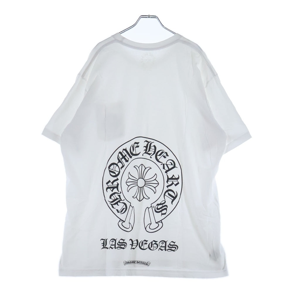 CHROME HEARTS(クロムハーツ) CH T-SHRT ラスベガス限定バックホースシュープリント 半袖Tシャツ カットソー ホワイト