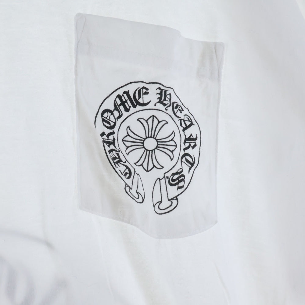 CHROME HEARTS(クロムハーツ) CH T-SHRT ラスベガス限定バックホースシュープリント 半袖Tシャツ カットソー ホワイト