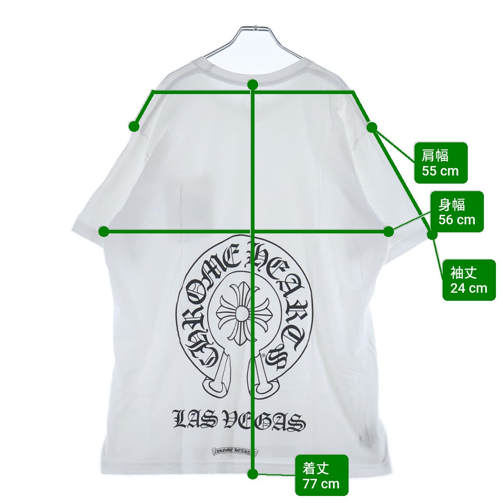 CHROME HEARTS(クロムハーツ) CH T-SHRT ラスベガス限定バックホースシュープリント 半袖Tシャツ カットソー ホワイト
