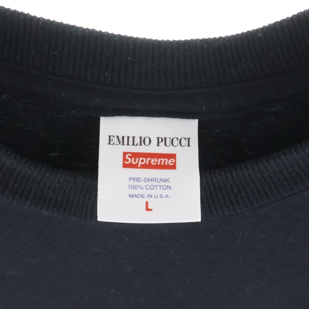 SUPREME(シュプリーム) 21SS Emilio Pucci Box Logo Tee エミリオ・プッチ ボックスロゴ 半袖Tシャツ カットソー ブラック