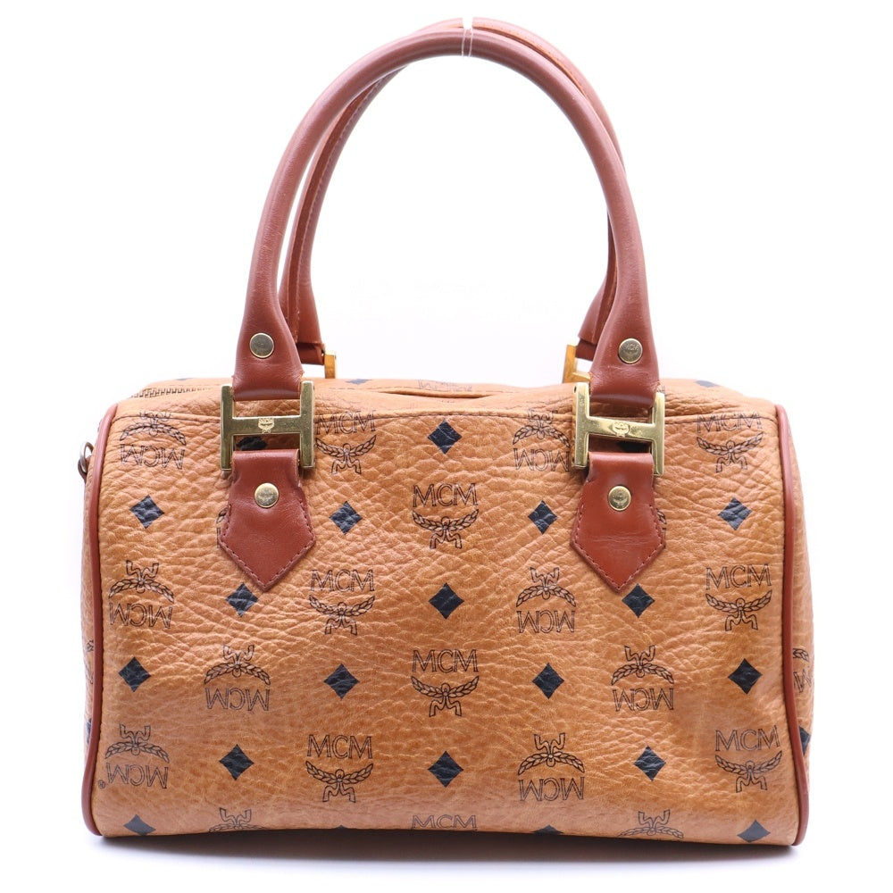 MCM(エム シー エム) ヴィセトス ミニボストンバッグ レザー ブラウン レディース