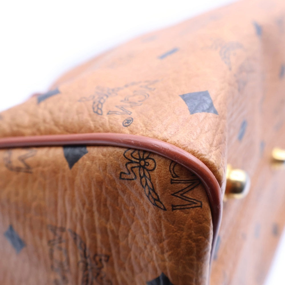 MCM(エム シー エム) ヴィセトス ミニボストンバッグ レザー ブラウン レディース