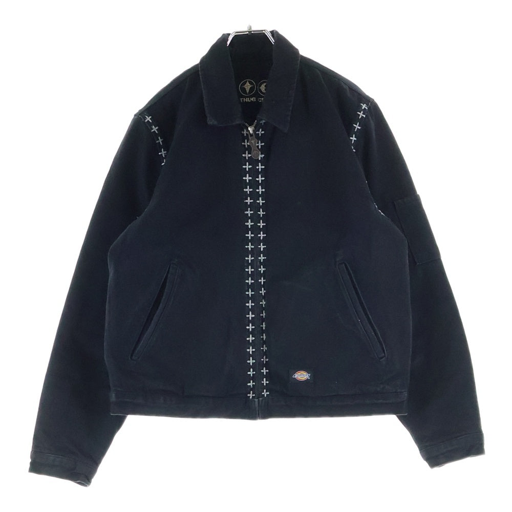 THUG CLUB(サグクラブ) ×Dickies ×Stitch Eisenhower ×ディッキーズ ×ステッチ アイゼンハワー ジャケット ブラック