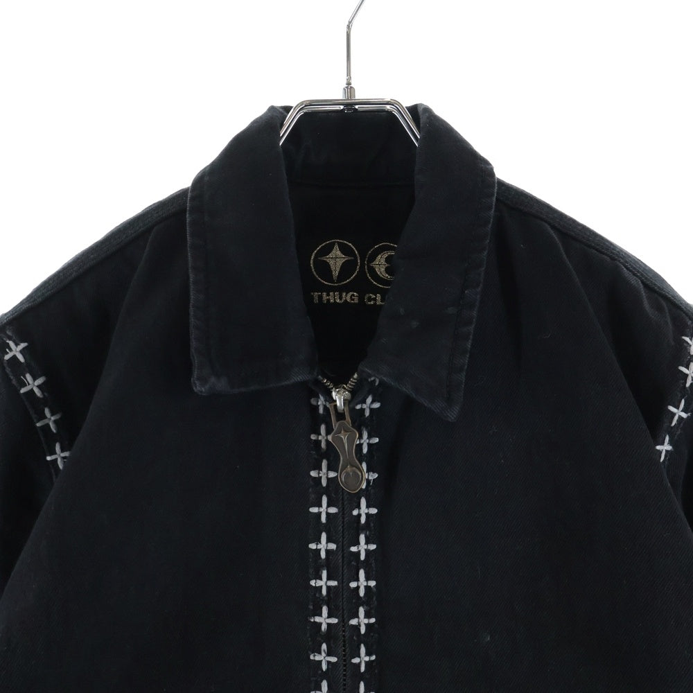 THUG CLUB(サグクラブ) ×Dickies ×Stitch Eisenhower ×ディッキーズ ×ステッチ アイゼンハワー ジャケット ブラック