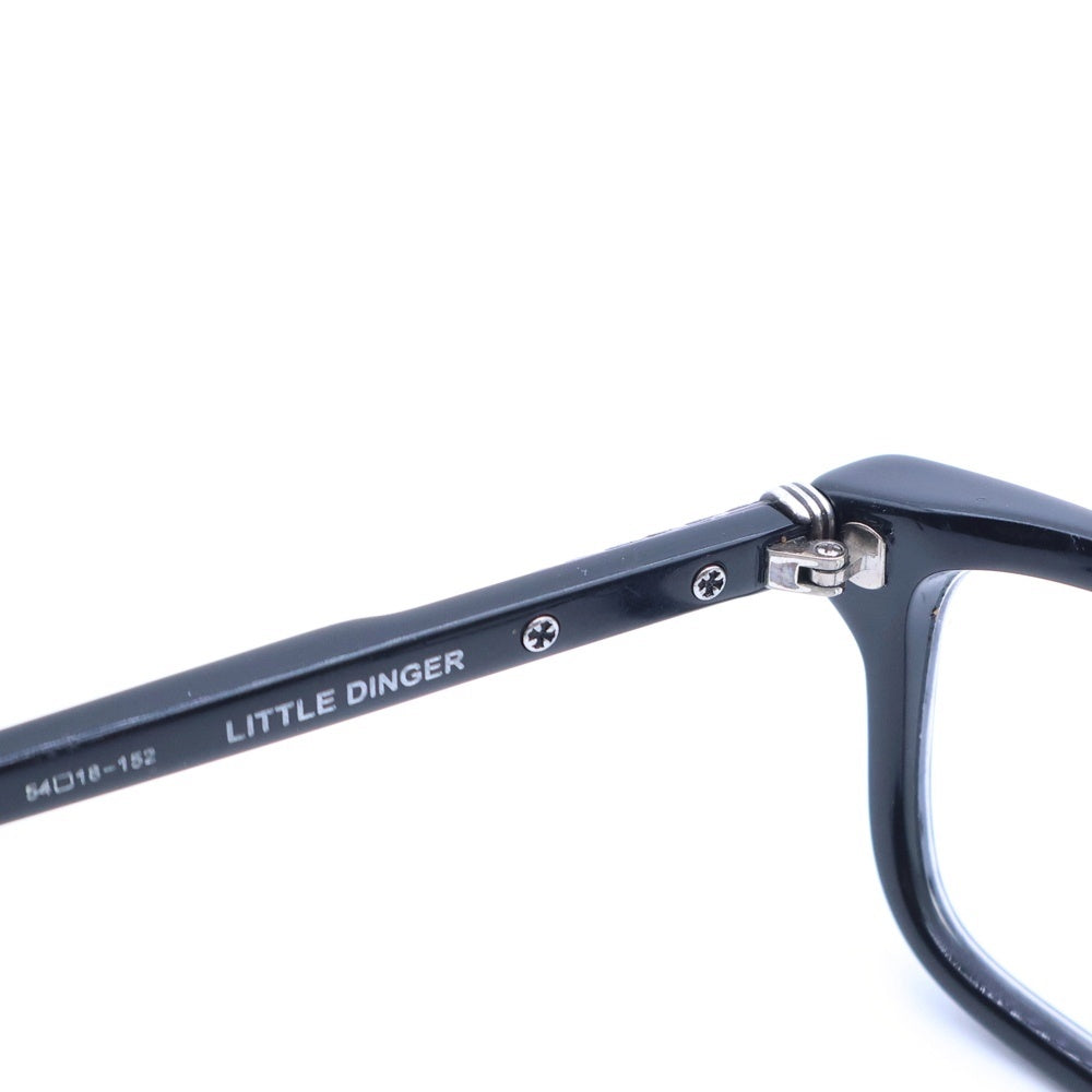 CHROME HEARTS(クロムハーツ) LITTLE DINGER リトル ディンガー フレアニーテンプル ウェリントンサングラス メガネ ブラック/シルバー